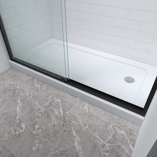 60 x76 Double Sliding Framed Clear Glass Shower Door