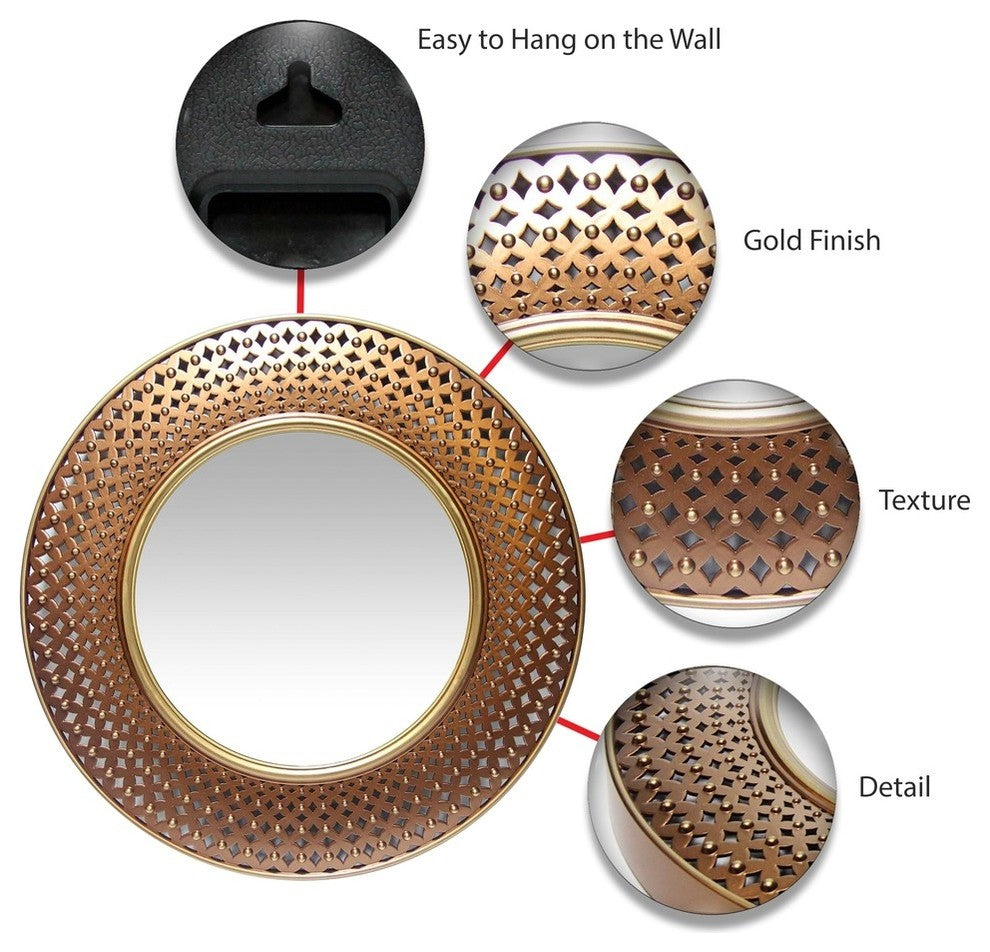 Elegant Bolly Indoor Mirror, 16"