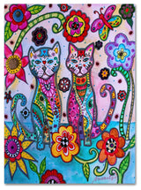 Prisarts 'Talavera Cats' Canvas Art, 18" x 24"