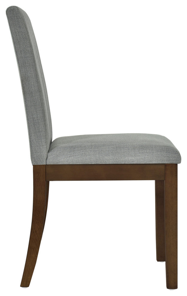 510 Design Everly Upholstered Channel-back Dining Chair Set of 2, Gray