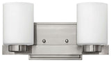 Hinkley Miley Small Two Light Vanity, Brushed Nickel