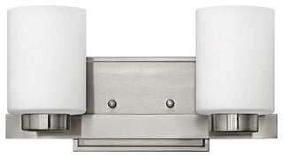 Hinkley Miley Small Two Light Vanity, Brushed Nickel