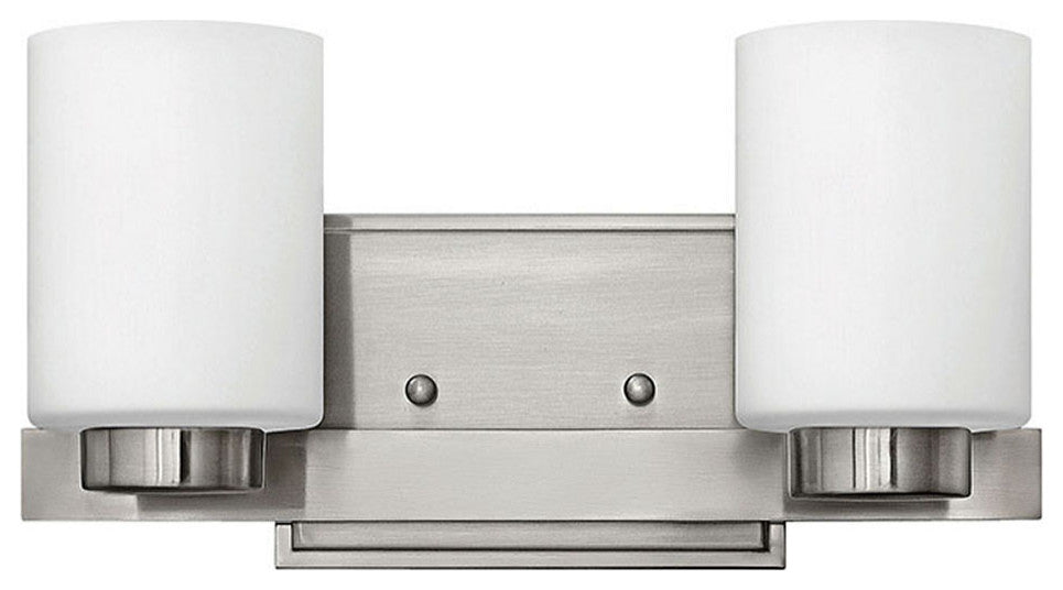 Hinkley Miley Small Two Light Vanity, Brushed Nickel
