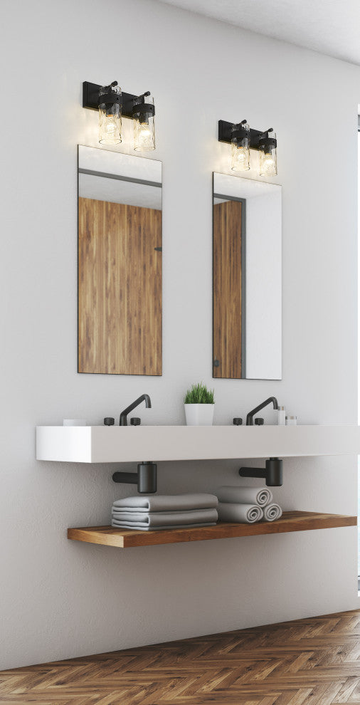 Zlite 3035-2V-MB 2-Light Vanity, Clear