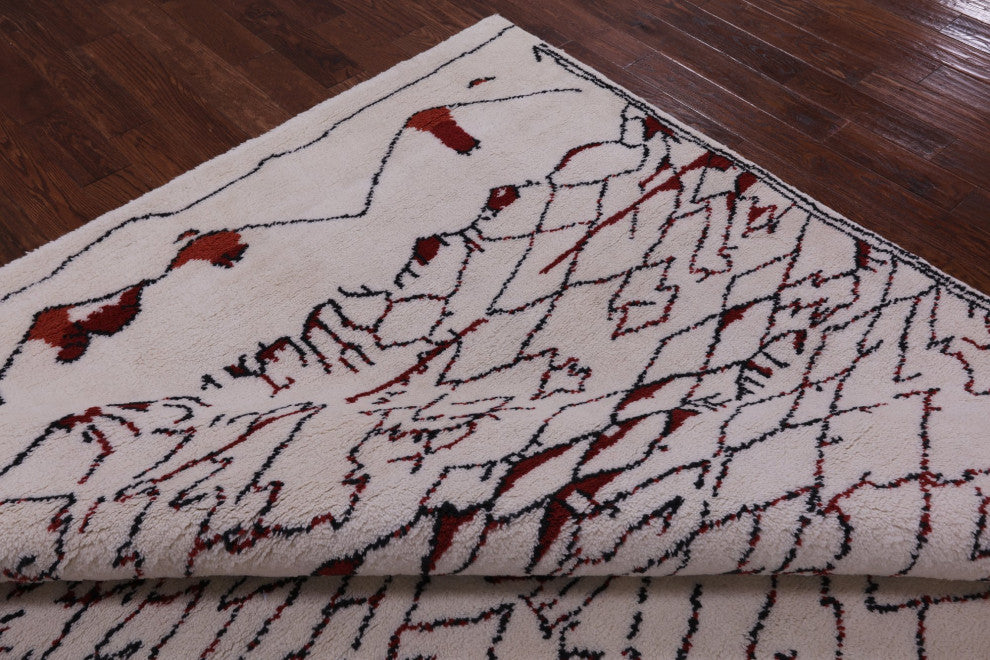 Moroccan Hand-Knotted Wool Rug 8' 3" X 10' 1" Q9272