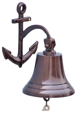 Anchor Bell, Antique Copper, 6"