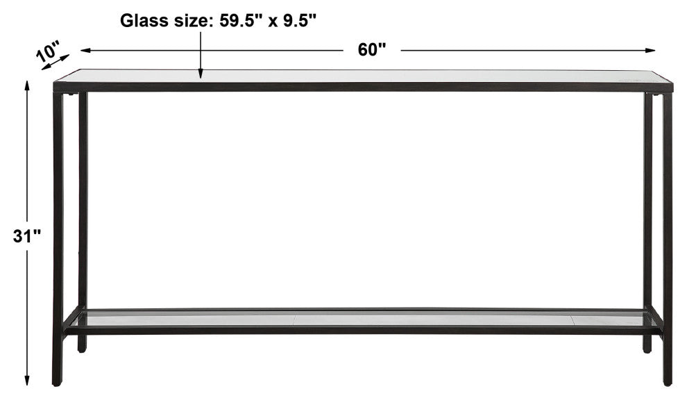 Uttermost Hayley Black Console Table