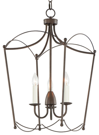Maxim 12163 Plumette 3 Light 14"W Taper Candle Pendant - Chestnut Bronze