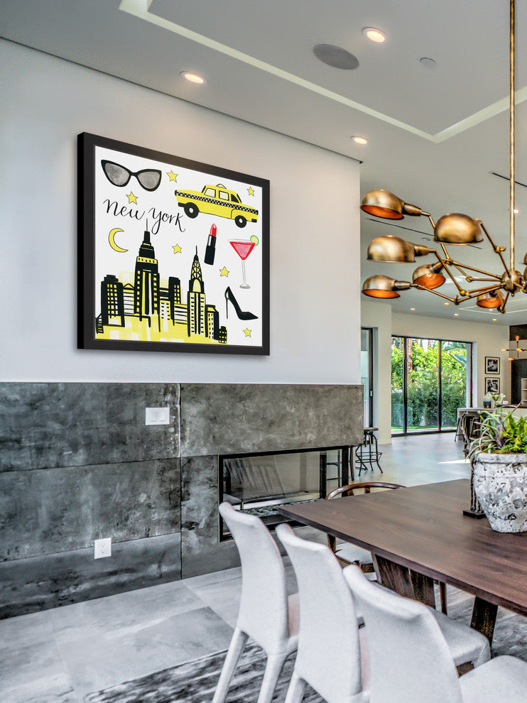 "NYC Chic" Framed Painting Print, 32x32