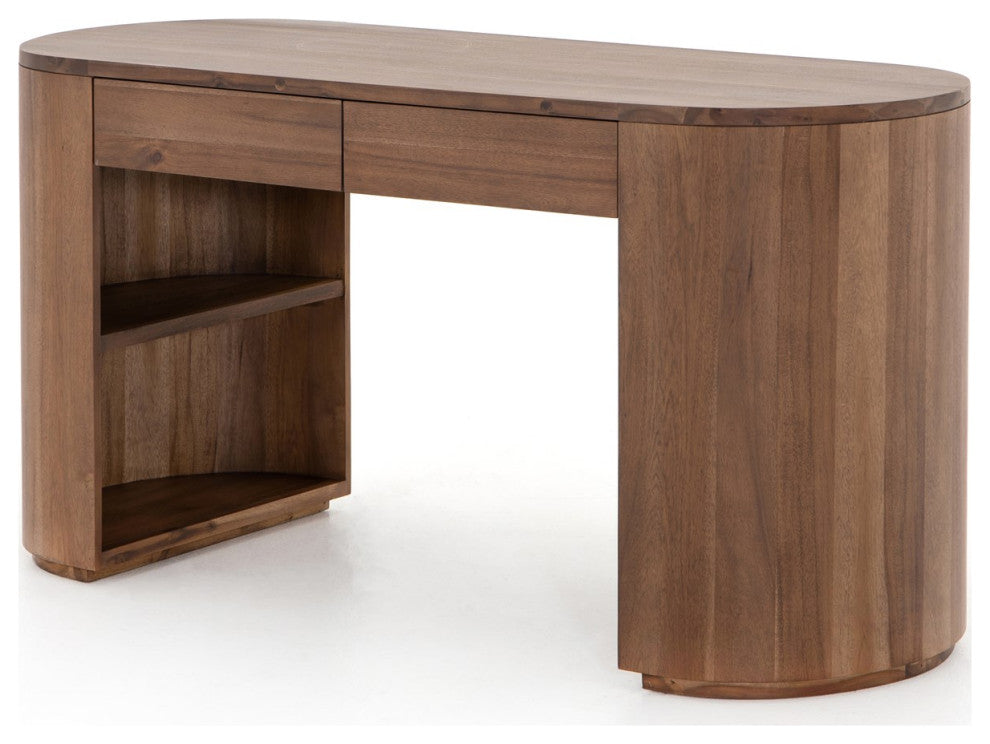 Pilar Desk-Caramel Brown Veneer