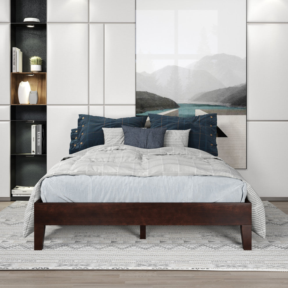 Nix Full Platform Bed, Natural