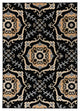 Millington MG4886 Black Ornamental Area Rug, Rectangular 7'10"x10'10"