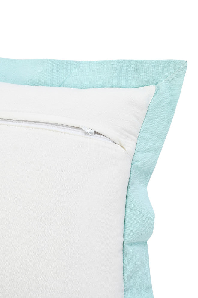 Icy Empire Bordered Throw Pillow, 14"x36"