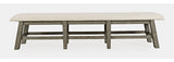 Telluride Rustic Farmhouse Solid Wood 85 Upholstered Dining Bench