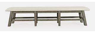 Telluride Rustic Farmhouse Solid Wood 85 Upholstered Dining Bench