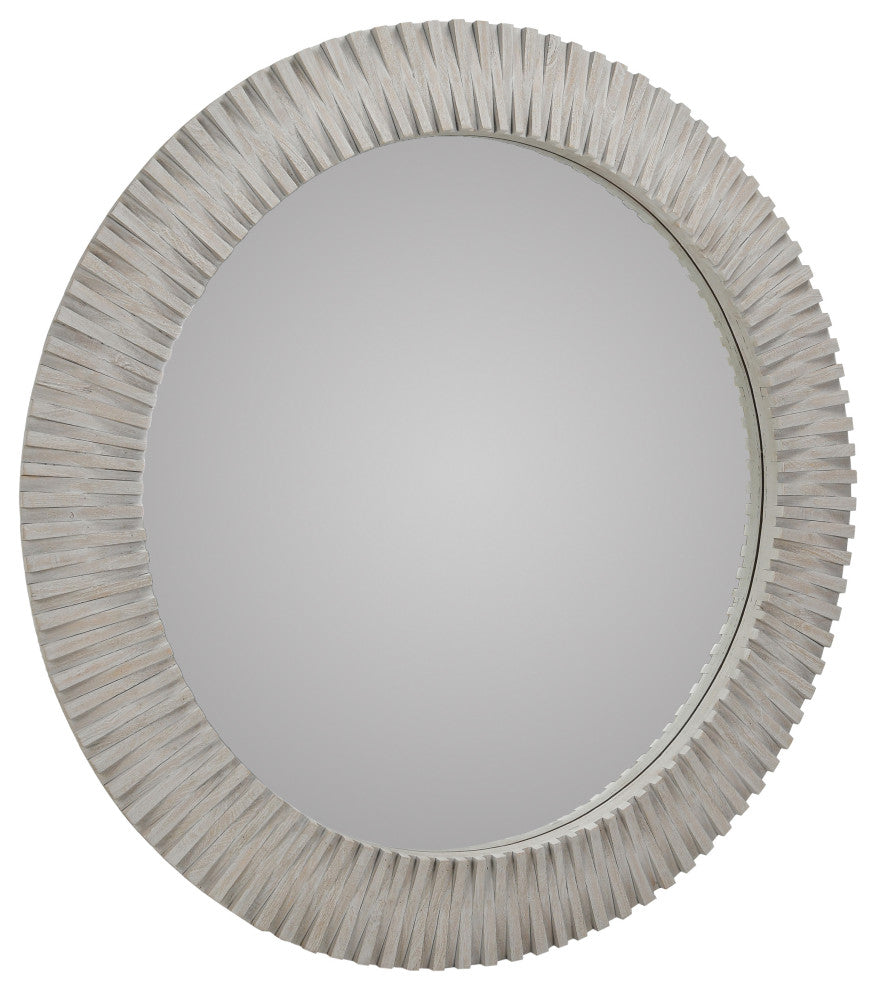 Myrtle Mango Wood Mirror, Grey