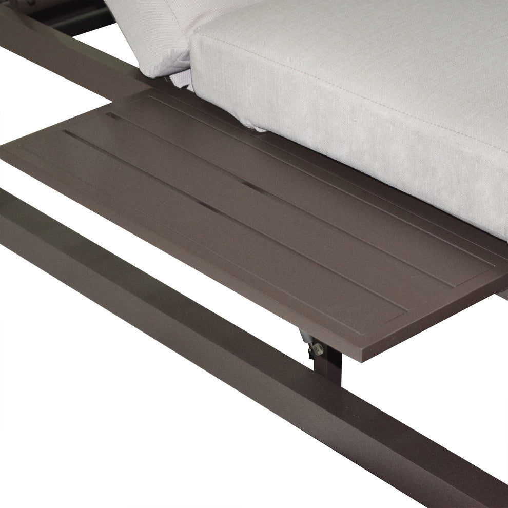 Outdoor Rectangular Patio Daybed, Beige