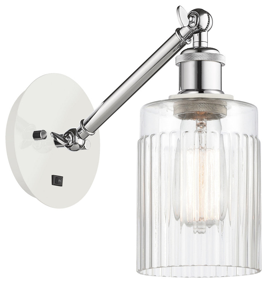 Innovations 317-1W-WPC-G342-LED 1-Light Sconce, White and Polished Chrome