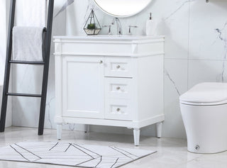 Home Living 21" Transitional White-Light Bathroom Vanity