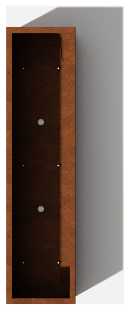 Metallic Series Corten Steel Window Box Planter, 36"