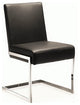 Fontana Set of 2 Dining Chair, Pu Leather, Brown