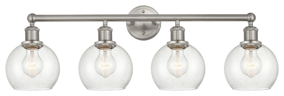Innovations 616-4W-SN-G124-6 4 Light Bath Vanity Light, Brushed Satin Nickel