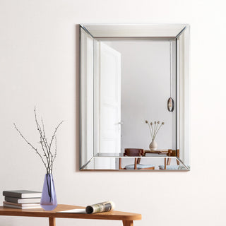 Modern Beveled Rectangle Wall Mirror, 1"-Beveled Center Mirror, 40"x 30"