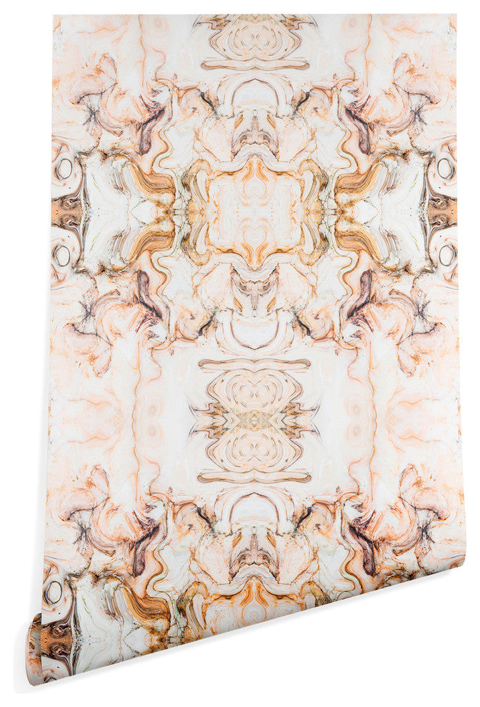 Deny Designs Marta Barragan Camarasa Pink Marble Wallpaper, Multi, 2'x8'