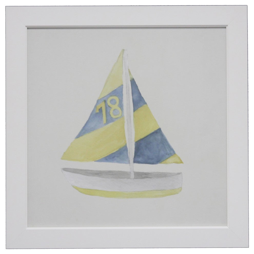 Sailboat No. 78, Large Flat White