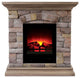 Portable Faux Stone Fireplace