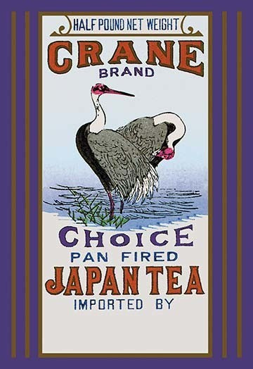 Crane Brand Tea- Gallery Wrapped Canvas Art 28" x 42"