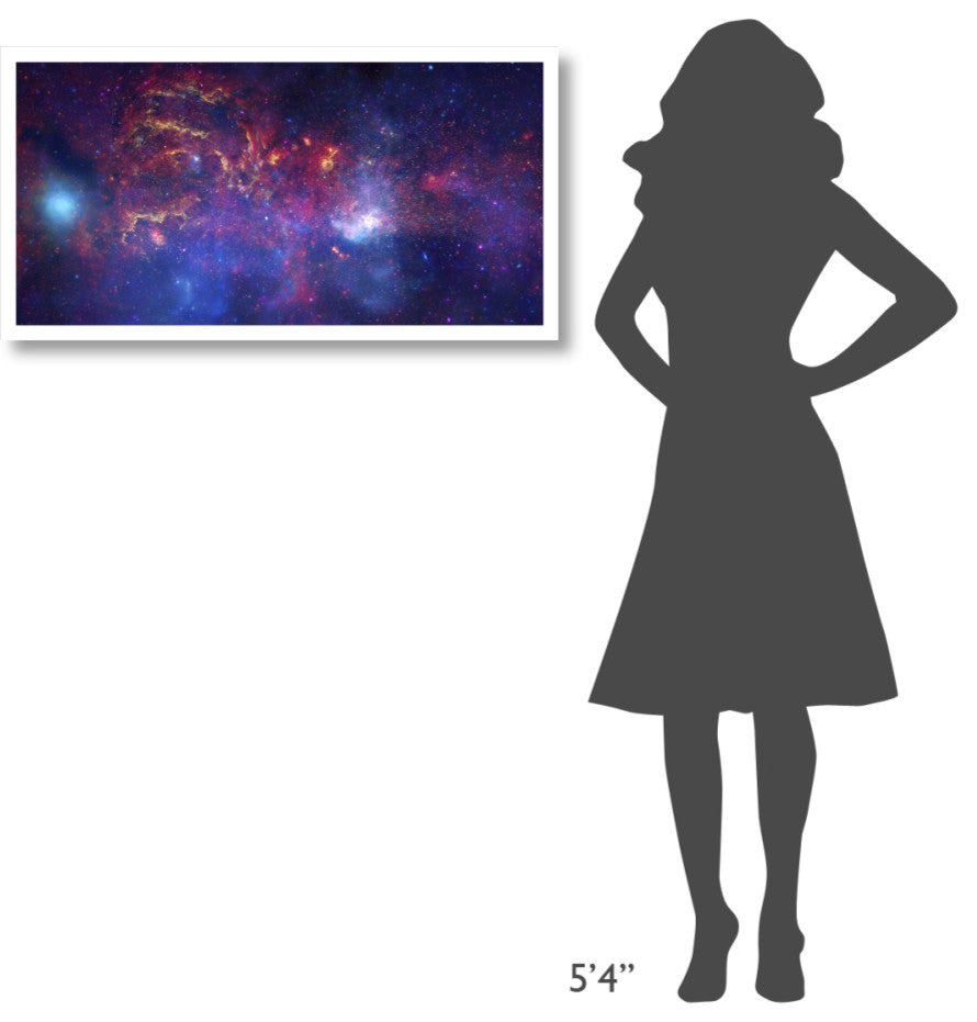 "NASA's Great Observatories Examine Galactic Center Region" Paper Art, 38"x20"