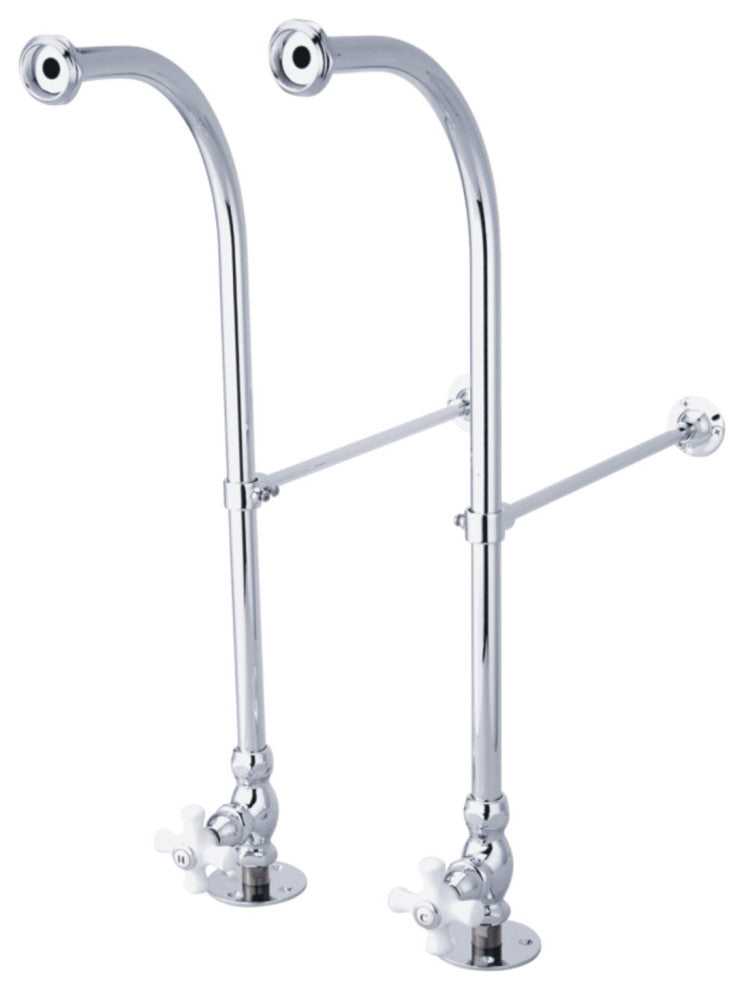 Kingston Brass Rigid Freestand Supplies With Stops, Polished Chrome