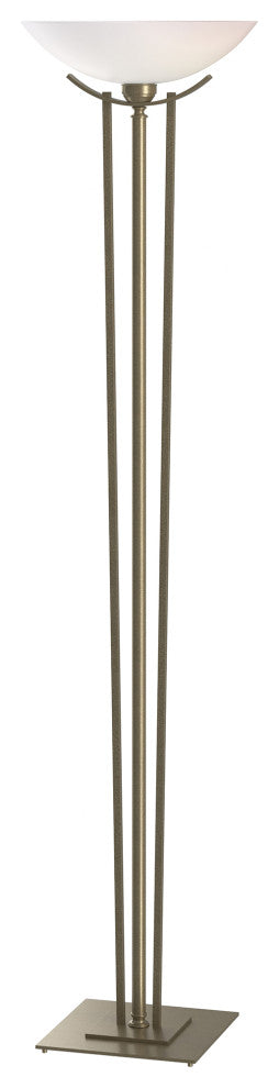 Taper Torchiere, Soft Gold Finish - Opal Glass