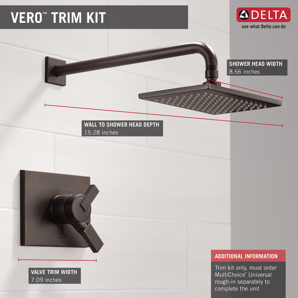 Delta Vero Monitor 17 Series Shower Trim, Venetian Bronze, T17253-RB