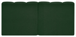 Arc Boucle Fabric Upholstered 2-Pc. Modular Sofa, Green