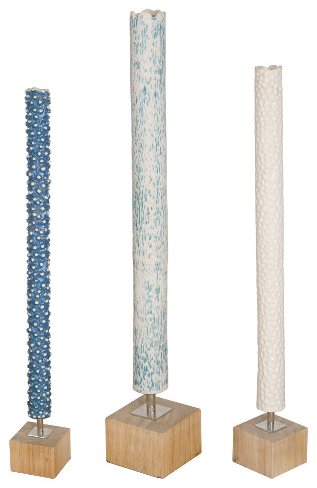 Uttermost Markira Blue Sculptures, 3-Piece Set