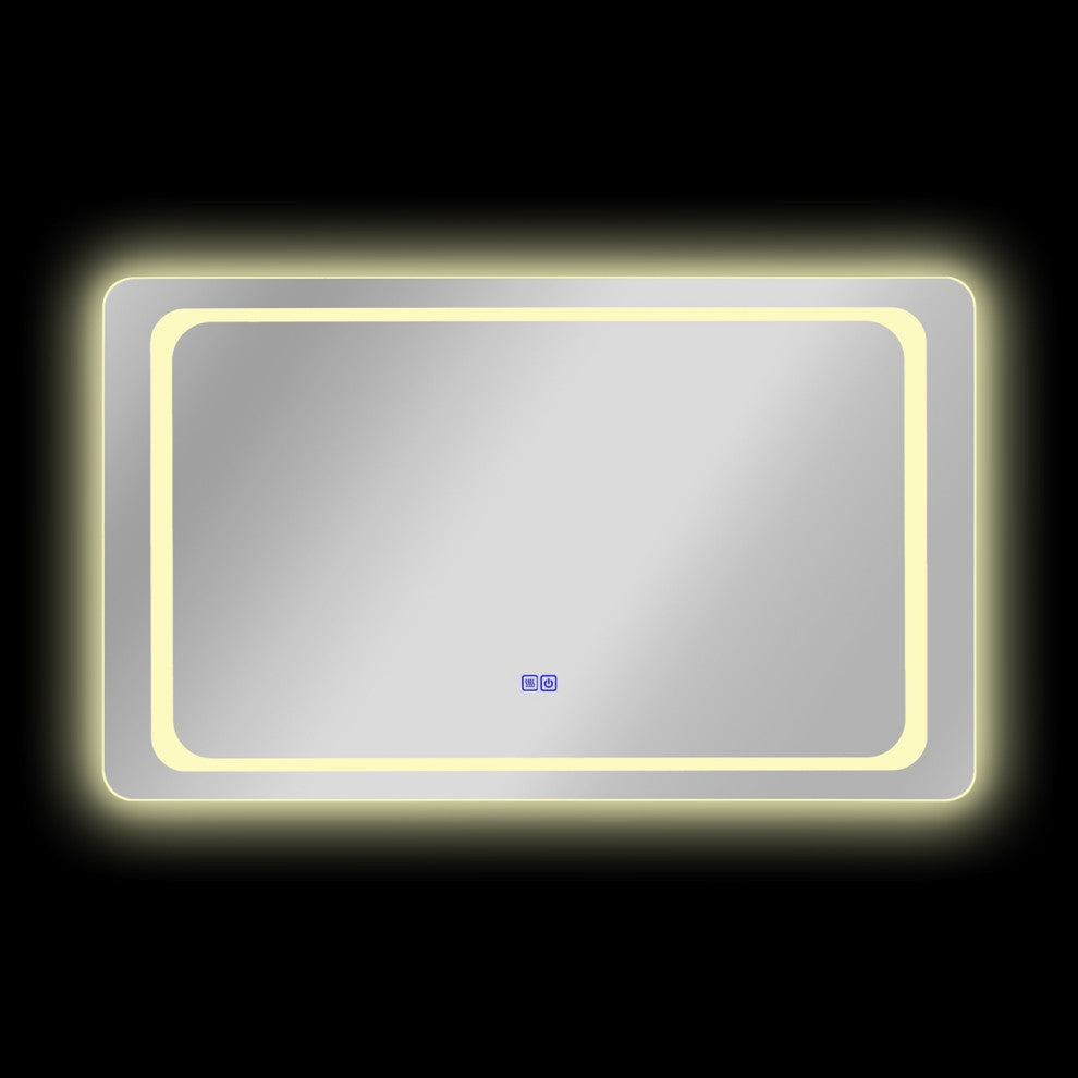 Luminosity Back Lit Rectangular Touchscreen Led Mirror, 39" Wide