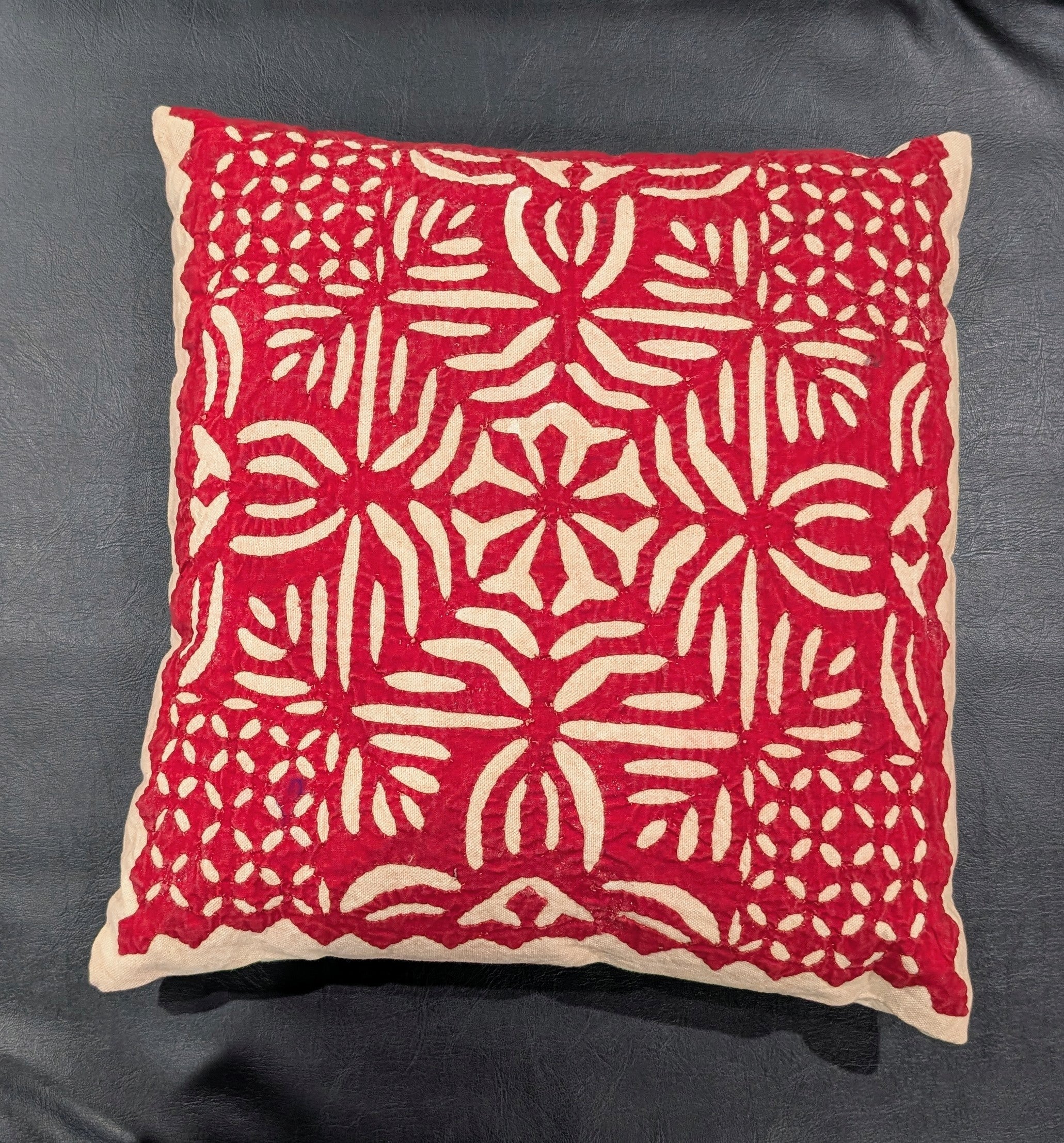 Canvas Stencil Pillow, Orange