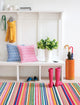 Dash & Albert Bright Stripe Handwoven Indoor/Outdoor Rug, Multi, 8' x 10'