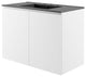 Sink Vanity Cabinet, Wall Mount, Black White, Ceramic, Modern, Hotel Bathroom