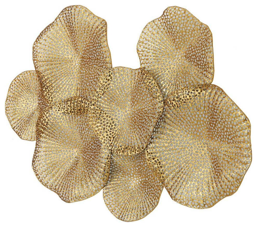 Uttermost Ripley 47x26" Metal Wall Art, Antiqued Gold