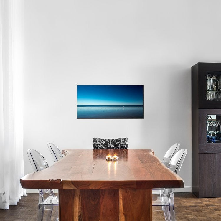 "The Blues" Framed Canvas Giclee by Harmeet Marwaha, 37x19"