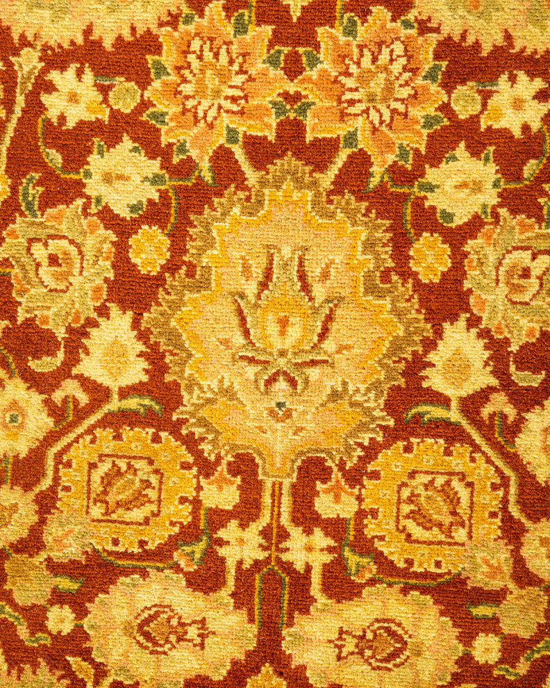 Mogul, One-of-a-Kind Hand-Knotted Area Rug Orange, 4' 8 x 7' 5