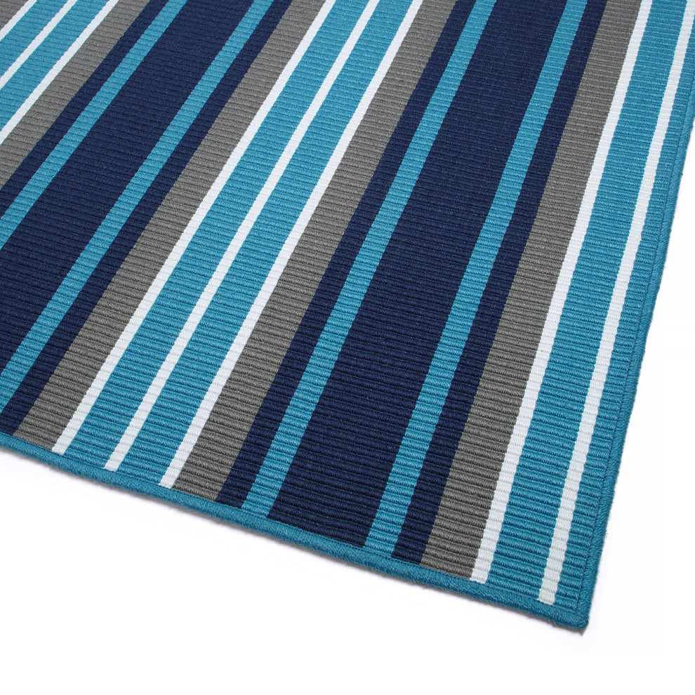 Voavah Blue 2' x 3' Rectangle Throw Rug