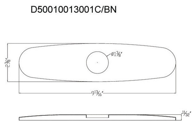 Dawn 10" Escutcheon Plate