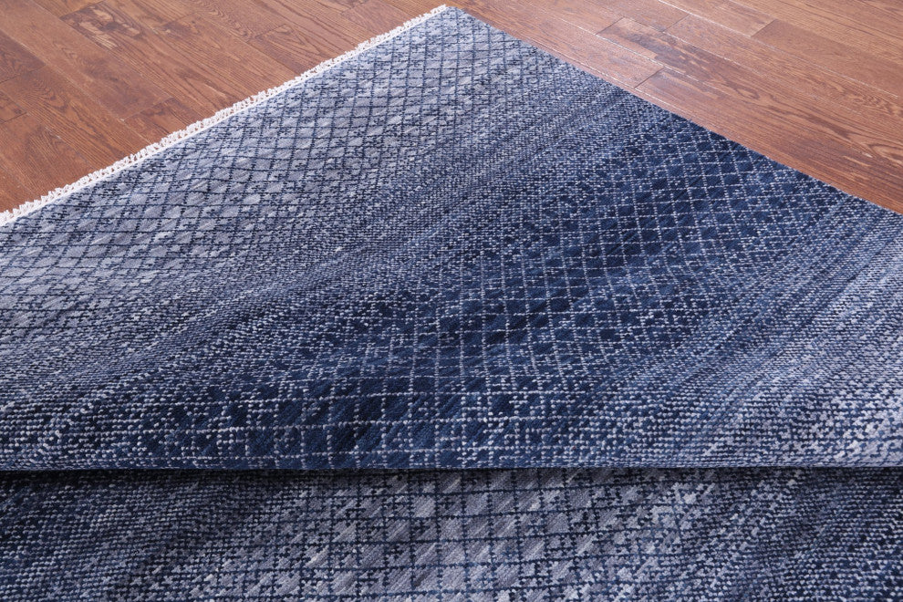 8' 1" X 9' 10" Savannah Grass Hand Knotted Wool Rug Q9214