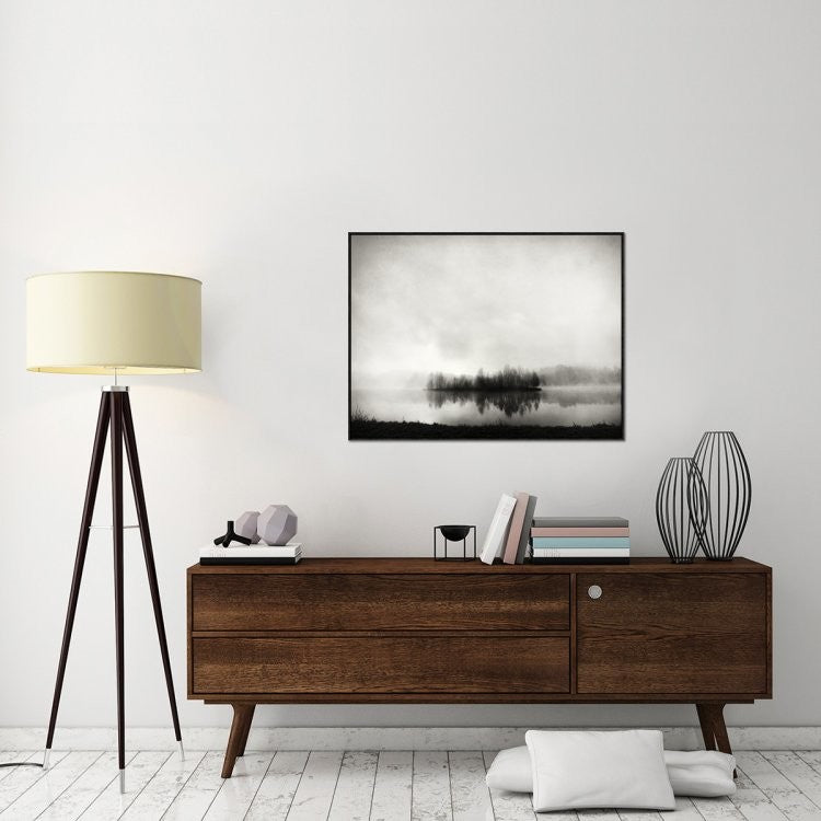 "Isle Of Silence" Framed Canvas Giclee by Franz Bogner, 41x31"