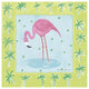 "Flamingo Dance III" Digital Paper Print by Farida Zaman, 26"x26"