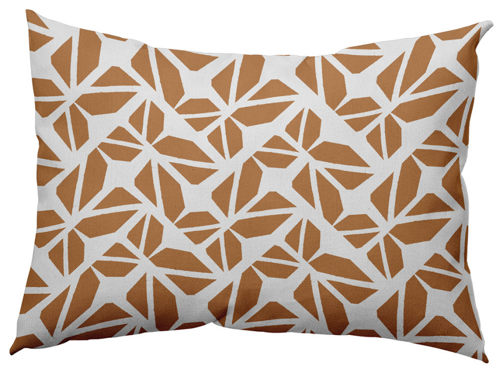Kaleidoscope Graffiti Accent Pillow, Caramel, 14"x20"